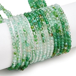 Натуральный зеленый бисер пряди оникс Агат&nbsp;G-L633-A01-2mm