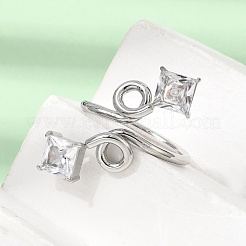 Anelli aperti per bracciale in acciaio inossidabile 316L con zirconi cubici&nbsp;SA-CBAB122-07P-02