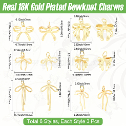 18шт 6 стиля латунные подвески&nbsp;KK-BBC0022-50