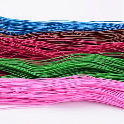 Cordon elástico redondo, hecha de caucho, envuelto en fibra, color mezclado, 1mm, alrededor de 25.15~27.34 yarda (23~25 m) / paquete
