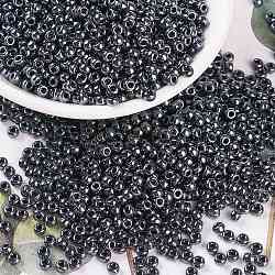 MIYUKI Round Rocailles Beads, Japanese Seed Beads, 8/0, (RR451) Gunmetal, 3mm, Hole: 1mm, about 2111~2277pcs/50g