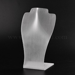 Visualizzazione collana busti in vetro organico, bianco, 24x14x8cm