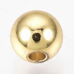 Perline di distanziatore in ottone, tondo, oro, 6x5mm, Foro: 1.8 mm