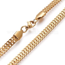 304 in acciaio inossidabile collane a catena in ordine di marcia, con chiusure moschettone, oro, 23.8 pollice (60.5 cm)