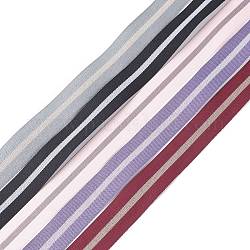 Chinlonband, Verpackungszubehör, Streifenmuster, Mischfarbe, 1-1/8 Zoll (27x0.3 mm), 2 m / Stck