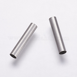 Perlas de tubo de 304 acero inoxidable, color acero inoxidable, 15x3mm, agujero: 2.5 mm