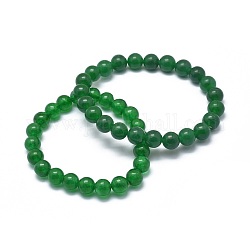 Stretch-Armbänder aus natürlicher malaysischer Jade (gefärbt)., Runde, 2 Zoll ~ 2-3/8 Zoll (5~6 cm), Perle: 5.8~6.8 mm