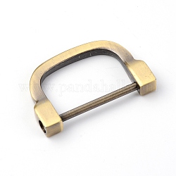 Alloy D Rings, Buckle Clasps, For Webbing, Strapping Bags, Garment Accessories, Antique Bronze, 29x44x6mm