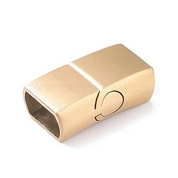 Vakuumbeschichtung 304 Magnetverschlüsse aus Edelstahl mit Klebeenden, Rechteck, golden, 23.5x13.5 mm, Bohrung: 6.5x11.5 mm