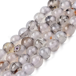 Rotonde vene drago naturale perle agata trefoli, tinto, 4mm, Foro: 1 mm, circa 94pcs/filo, 15.7 pollice