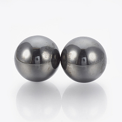 Perles en hématite synthétique magnétique, sphère de pierres précieuses, pas de trous / non percés, ronde, 24~25mm