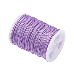 Нейлона кордной нити, DIY плетеный мяч ювелирные изделия шнур, лаванда, 0.8 мм, Около 10 м / рулон (10.93 ярда / рулон)