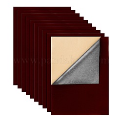 Paño de flocado de joyería, tela autoadhesiva, marrón, 40x28.9~29 cm