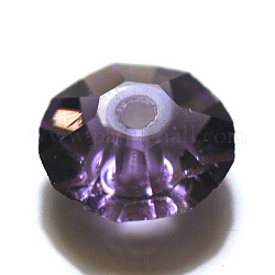 Imitazione branelli di cristallo austriaco, grado aaa, sfaccettato, rotondo e piatto, blu ardesia scuro, 8x4mm, Foro: 0.9~1 mm