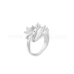 Anello aperto del polsino del drago della lega, anello gotico per uomo donna, platino, misura degli stati uniti 8 1/2 (18.5mm)