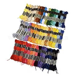 100 моток 50 цвета 6-слойная полиэфирная мулине для вышивания, нитки для вышивки крестом, разноцветные, 0.5 мм, 8м/моток, 2 мотка/цвет