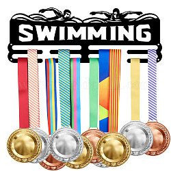 Superdant Schwimm-Medaillenhalter, Präsentationsaufhänger, Übungsmedaillenhaken, Präsentationsmedaillen, Eisen-Medaillenhaken für Wettkämpfe, Medaillenaufhänger, Auszeichnungshalter für die Wand, zum Aufhängen an der Wand, 40x15 cm