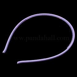 Einfache Acryl Haarband Zubehör, mit Zähnen, lila, 105 mm, 4 mm breit, 12 Stück / Beutel