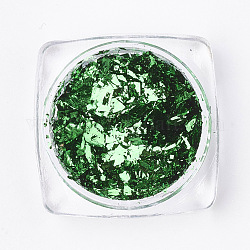 Радуга фольги, ногтей декоративные аксессуары, зелёные, 29.5x29.5x14.5 мм