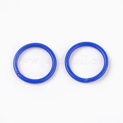Anneaux de jonction en bronze, anneaux de jonction ouverts, bleu royal, 18 jauge, 10x1mm, diamètre intérieur: 8 mm