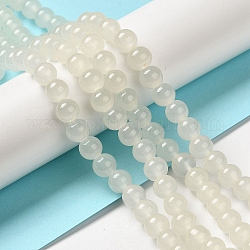 Chapelets de perles rondes en verre imitation jade peint, blanc, 8.5~9mm, Trou: 1.5mm, Environ 105 pcs/chapelet, 31.8 pouce