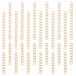 Universale 100 pezzo estensore di catena di 2 dimensioni 304 catena di torsione in acciaio inossidabile catena di coda dorata lunga 25-53 mm catena di estensione rimovibile per catena orecchino collana braccialetto creazione di catene chiave