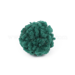 Perlas de bola de pompón de poliéster, para accesorios de decoración diy, redondo, verde oscuro, 4~5 cm