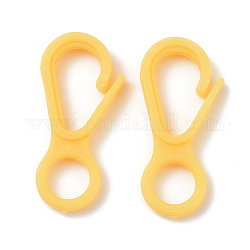 Cierres de pinza de langosta de plástico, amarillo, 33x15.5x4.5mm, agujero: 7.5 mm