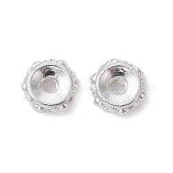 Aluminium Zwischen perlen, langlebig plattiert, Blütenform, Silber, 5x1.5 mm, Bohrung: 1.2 mm