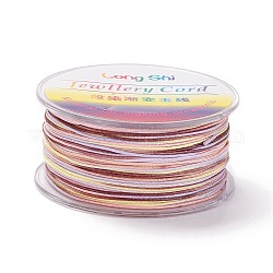 Segment Dyed Polyester Thread, Braided Cord, Colorful, 1.5mm, about 32.81 yards(30m)/roll