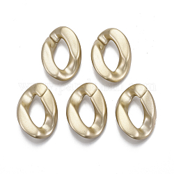 Окрашенные распылением пластиковые соединительные кольца ccb, разъемы для быстрой связи, для изготовления ювелирных цепочек, твист, золотые, 28x20x6 мм, внутренний диаметр: 7x16 мм