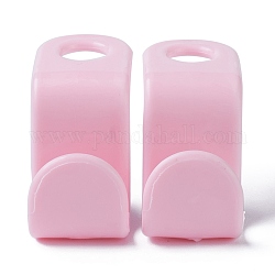 S-shape Multi-function Hook, Plastic Clothes Hanger Connector Hooks, for Hanging Clothes, Pink, 41x19x30mm, Hole: 9.5mm