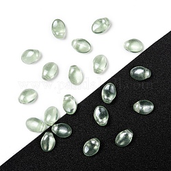 Perles de verre tchèques, pétale de tulipe / pétale de lys, vert clair, 8.5x6x4mm, trou: 1 mm, environ 380 PCs / sachet , 95~100 g / sac