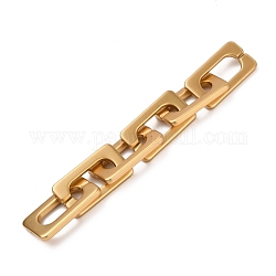 Cadenas cruzadas acrílicas opacas hechas a mano, sin soldar, oro, 39.37 pulgada (100 cm), link: 43.5x23x4 mm, 1 m / cadena
