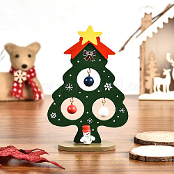 Елочные украшения из дерева, для рождественской вечеринки подарок украшение дома, зелёные, 137x90x35 мм