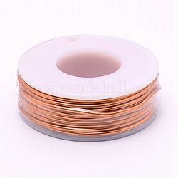 Matte Round Aluminum Wire, with Spool, Dark Salmon, 15 Gauge, 1.5mm, 10m/roll