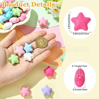 Прорезиненные стиль непрозрачной акриловые бусины&nbsp;OACR-CJC0005-04-1