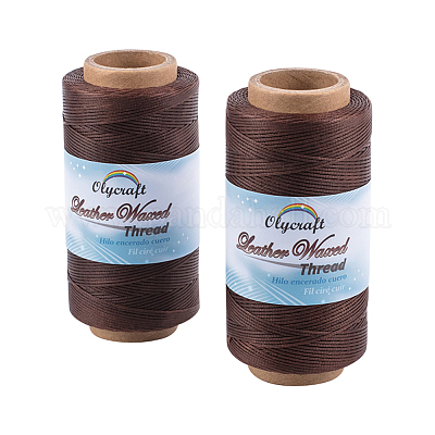 Shop OLYCRAFT 260M Leather Thread Saddle Brown 150D/0.8mm Sewing