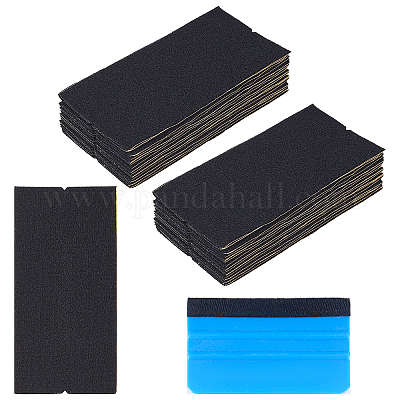 Wholesale CHGCRAFT 36Pcs Black Self-Adhesive Squeegee Fabric Felt