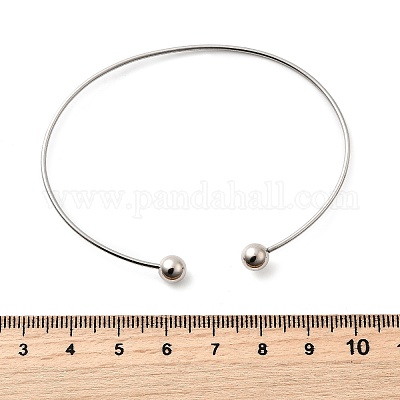 Realizzazione di bracciale rigido in acciaio inossidabile 201 da 1.2 mm&nbsp;BJEW-Z144-01P-01-1