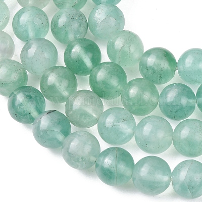 Естественный зеленый флюорит бисер нитей&nbsp;G-H343-D07-12mm-1