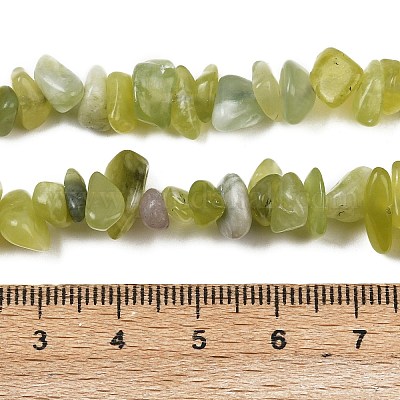 Natürliche Jade Chip Perlen Stränge&nbsp;G-B160-B02-1