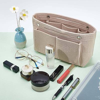 Felt Women's Cosmetic Bag Organizer Insert with zipper Bag Tote Shaper  Storage Tote Fit For Speedy