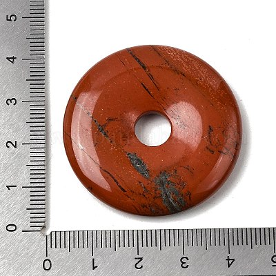 Пончик / пи диск из натурального камня подвески&nbsp;G-L234-40mm-04-1