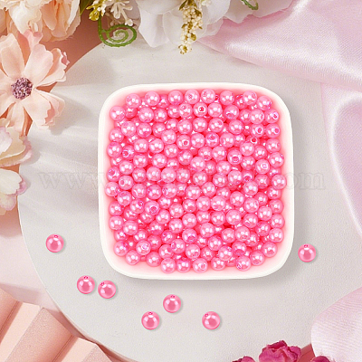 Абс пластмасса имитация жемчужина круглые бусины&nbsp;SACR-SP0001-31B-01-1