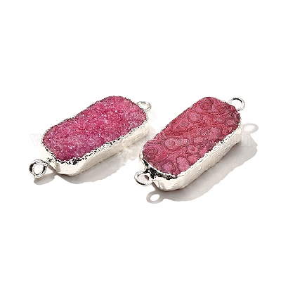 Подвески-коннекторы из натурального окрашенного кварцевого кристалла G-K189-02S-04-1