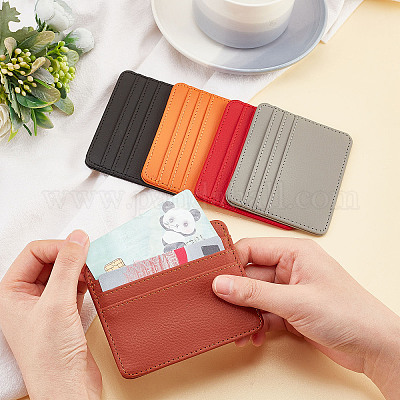Men Slim PU Leather Wallet Card Holder Front Pocket Wallet Credit