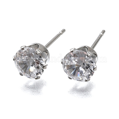 Кубического циркония уха шпильки X-STAS-E051-3D-1