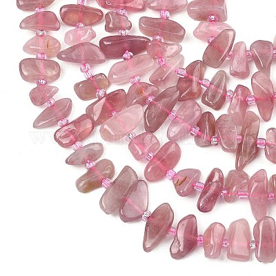 Природного розового кварца нитей бисера&nbsp;G-F821-A02-01-1