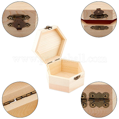 EXISTING Wooden Box with Hinged Lid, Wood Storage Algeria